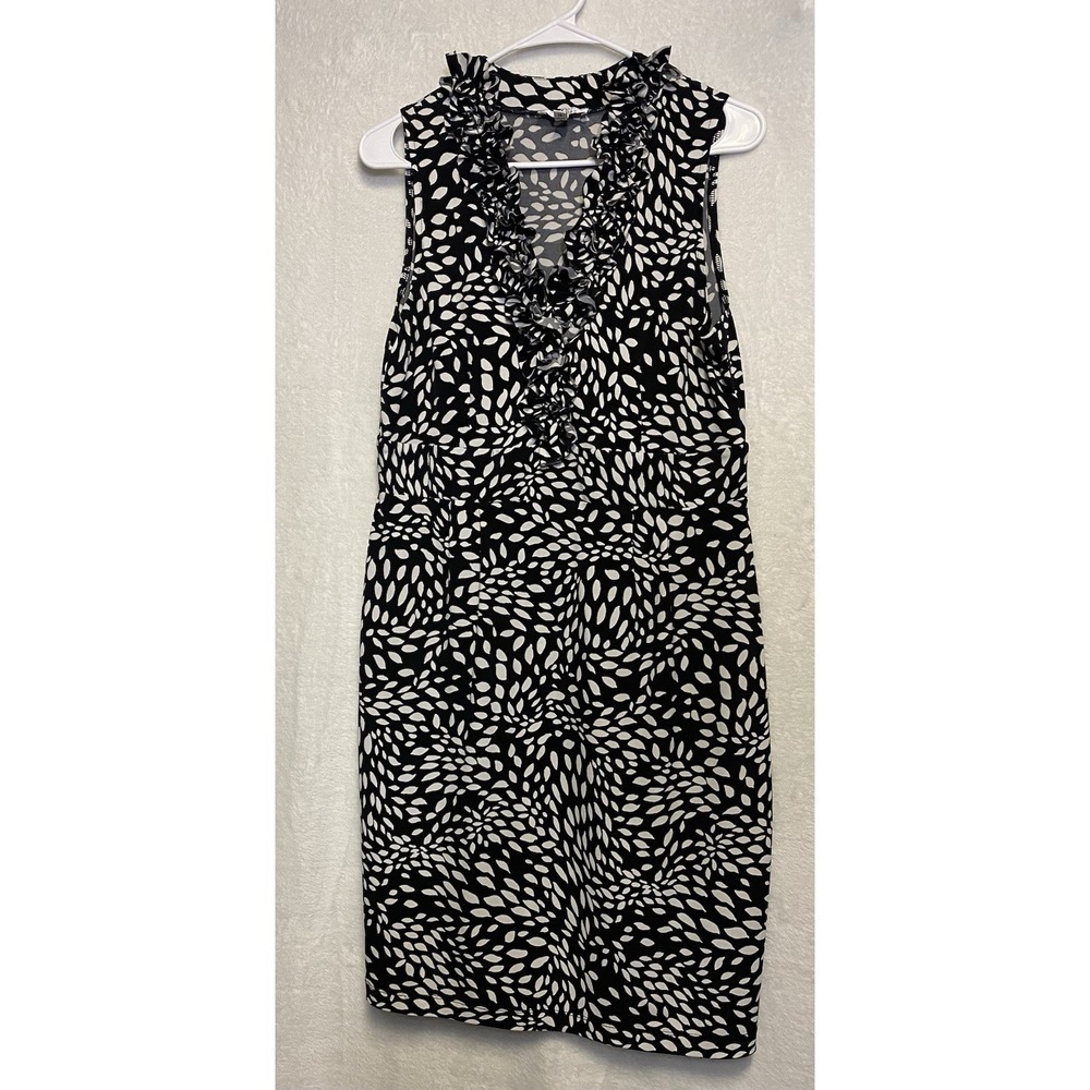 London Style Collection Ruffle Accent Sleeveless Women's Dress Size 14